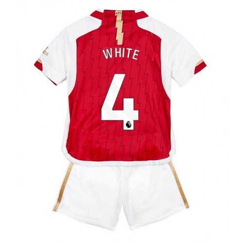 Arsenal Benjamin White #4 Domaci Dres za djecu 2023-24 Kratak Rukav (+ Kratke hlače)